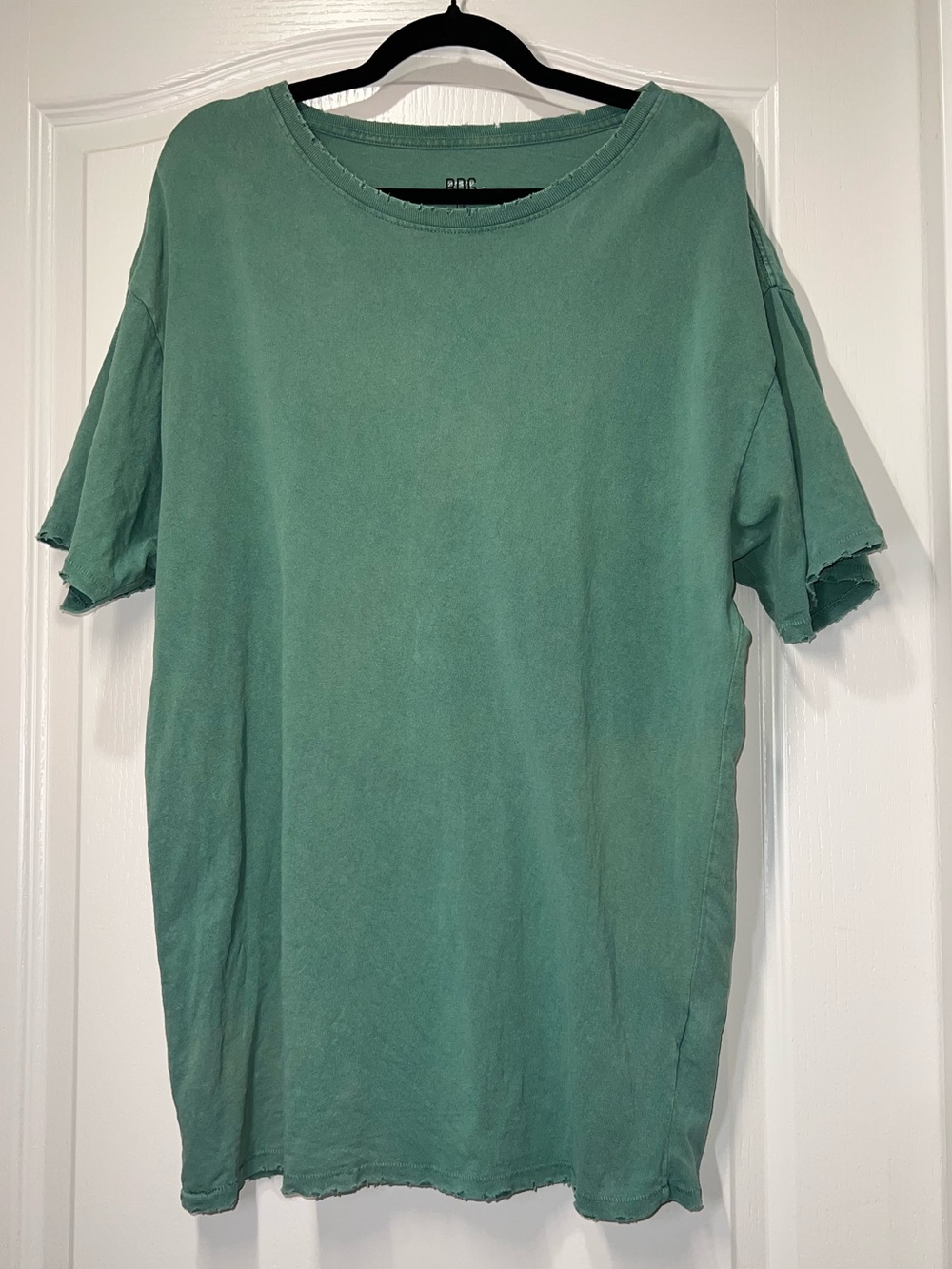 BDG Urban Outfitters Distressed Cotton Crewneck Green T-Shirt Men’s Size Large